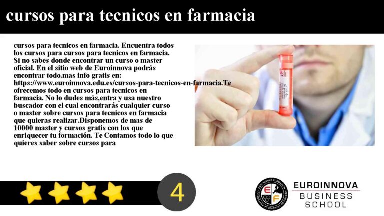 Mejores Cursos para Técnicos de Farmacia