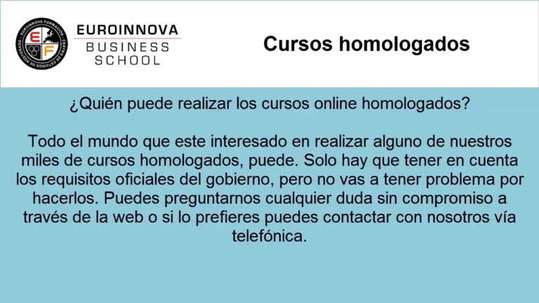 Cursos homologados de Euroinnova: garant&iacute;a de calidad