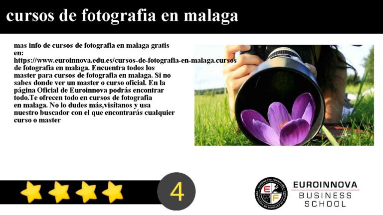 Curso de fotografía gratis en Málaga: Aprende a capturar momentos
