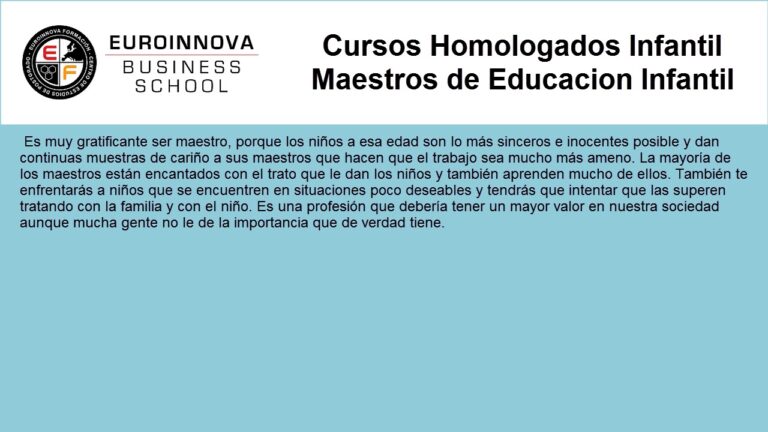Gu&iacute;a de Cursos Homologados en Educaci&oacute;n Infantil