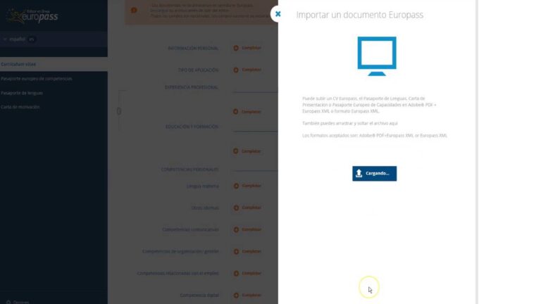 Plantilla Gratuita de Currículum Europeo