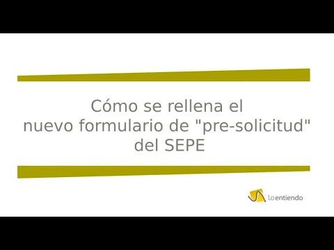 C&oacute;mo Rellenar el Formulario SEPE