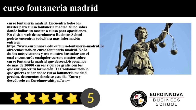 Mejores cursos de fontaner&iacute;a en Madrid