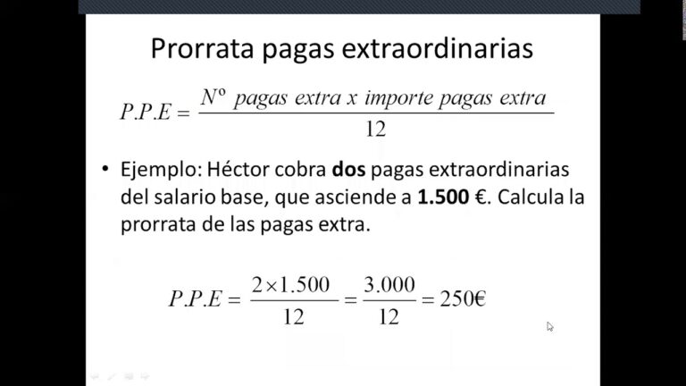 C&aacute;lculo de Prorrata de Pagas Extra en la Base de Cotizaci&oacute;n
