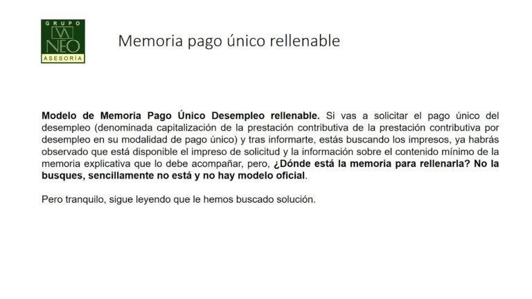 Memoria: clave para la capitalización del paro
