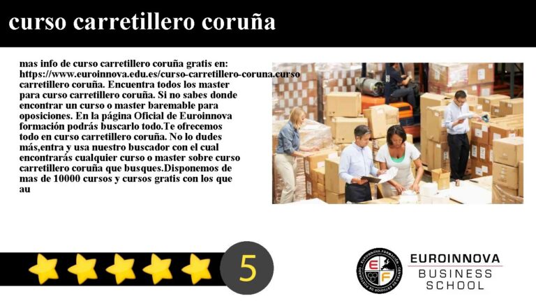Curso de carretillero gratuito en Coru&ntilde;a