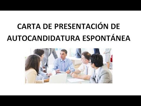 Modelo carta de presentación para autocandidatura