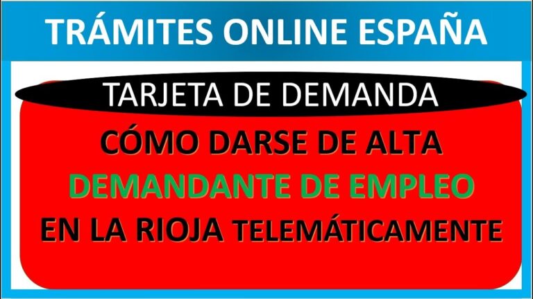 Gu&iacute;a de la tarjeta demandante de empleo en La Rioja