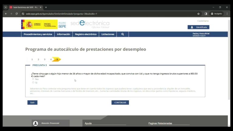 Gu&iacute;a completa del simulador SEPE para ayudas