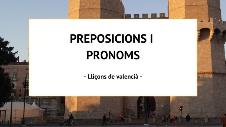 Guía Completa de Preposiciones en Valenciano