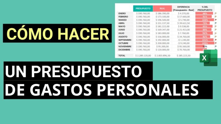 Guía Definitiva para Crear Presupuestos Personales en Excel