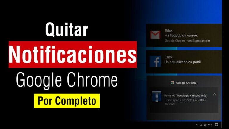 Cómo quitar notificaciones de Chrome en Windows 10