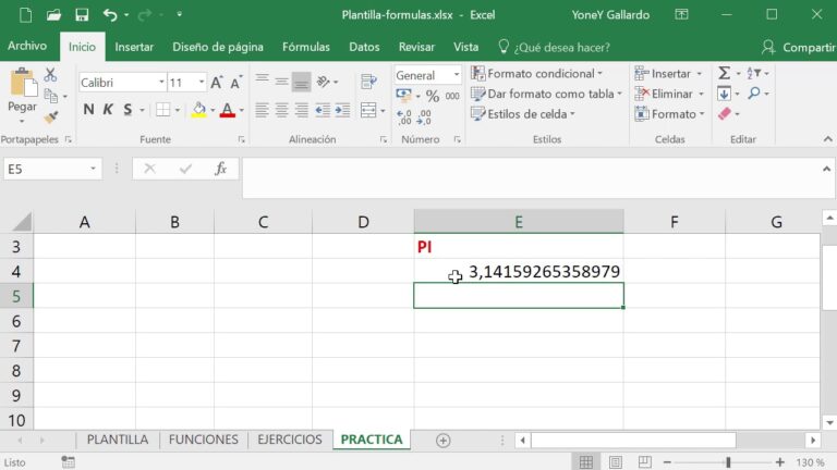 Cómo Insertar Pi en Excel de Manera Efectiva
