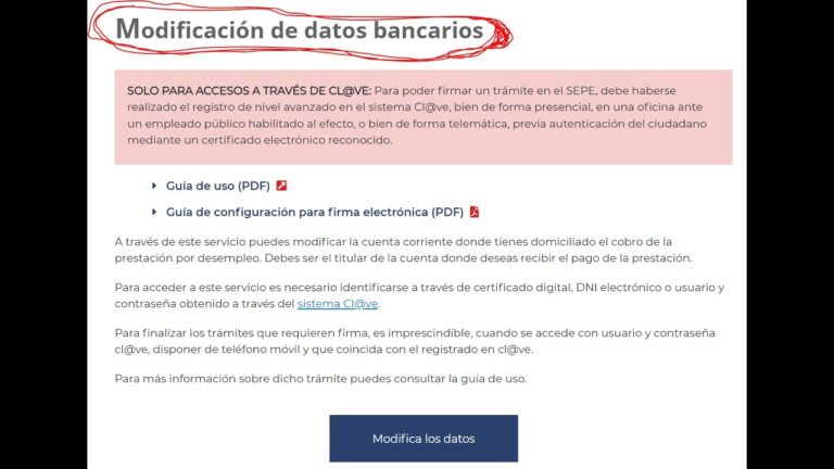 Problemas para Cambiar la Cuenta Bancaria en SEPE: Soluciones y Consejos
