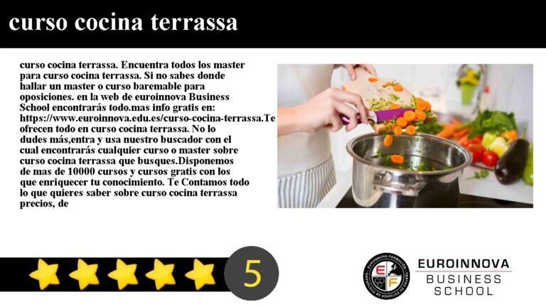 Descubre los Mejores Cursos de Cocina en Terrassa
